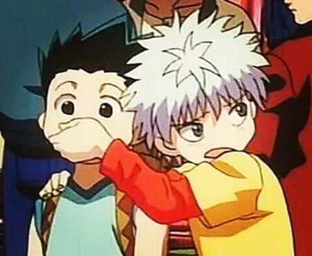 A cute picture of Killua and Gon.